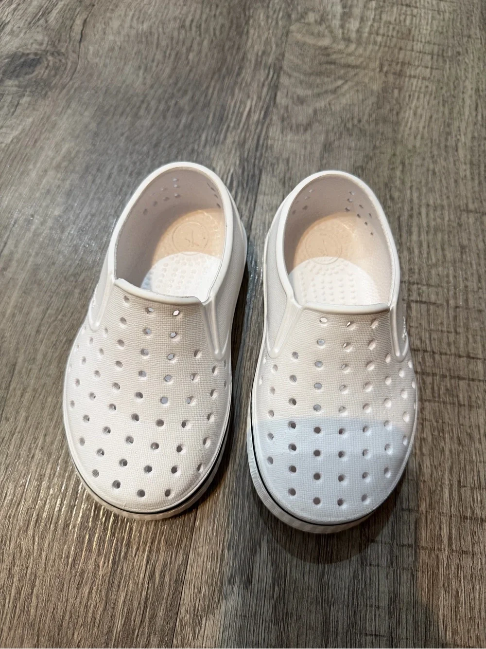Native Shoes Kids White Slip-On Water Shoes